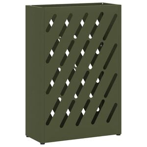 vidaXL Stalak za ki&scaron;obran Maslinovo zelena 28 x 12 x 41 cm Čelik