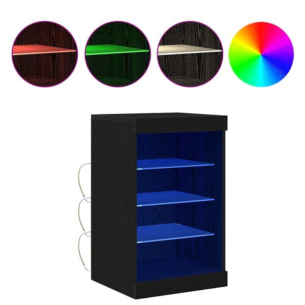 vidaXL Kreveta Crni hrast 41 x 37 x 67 cm Konstruirano drvo