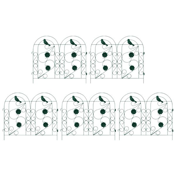 vidaXL Vrtna Ograda Re&scaron;etkasti Zelena 308,5 x 54,5 x 0,3 cm