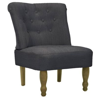 vidaXL Francuska stolica od tkanine siva