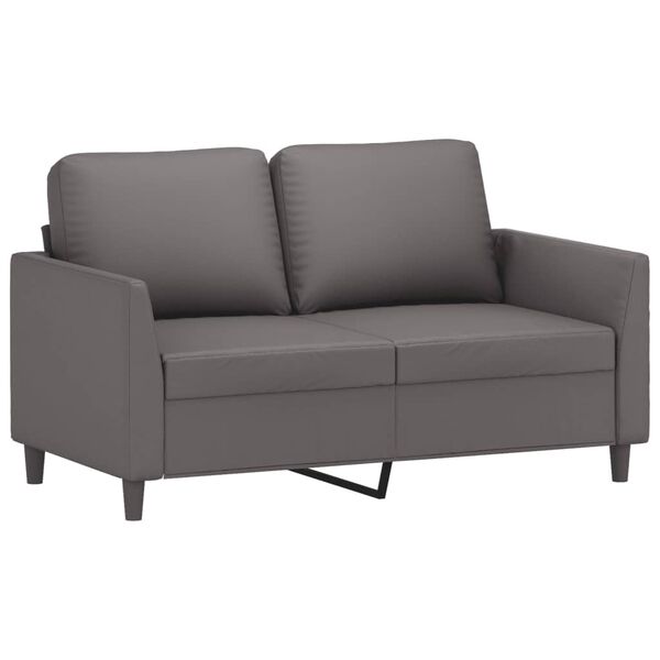 vidaXL 2-dijelni set sofa s jastucima sivi od umjetne kože