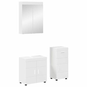 vidaXL Set namje&scaron;taja za kupaonicu TULUM 3 kom. Bijelo 60 x 34 x 63 cm