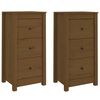 vidaXL Komode 2 kom boja meda 40x35x80 cm od masivne borovine