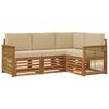 vidaXL Setovi sofa s jastukom 4 pcs Čvrsto drvo akacije