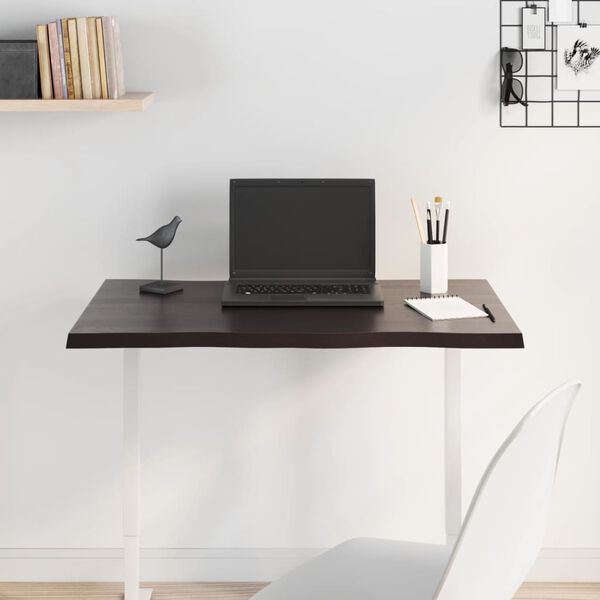 vidaXL Stolna ploča tamnosmeđa 80x40x2 cm obrađena masivna hrastovina