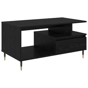 vidaXL Kava Stol Crni hrast 90 x 49 x 45 cm Konstruirano drvo