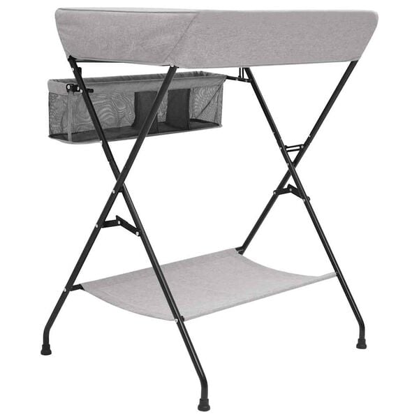 vidaXL Stol za previjanje svjetlosivi željezni