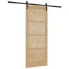 vidaXL Klizna vrata Prirodna 86 x 211 cm Masivna borovina