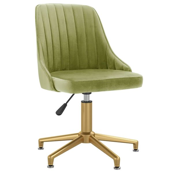 vidaXL Okretne blagovaonske stolice 4 kom svjetlozelene bar&scaron;unaste