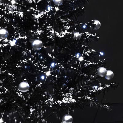 vidaXL Božićno drvce koje sniježi sa stalkom crno 75 cm PVC