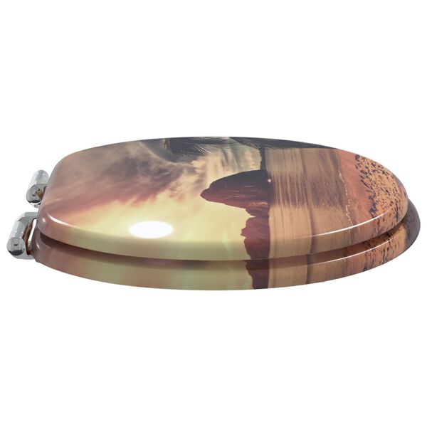 vidaXL WC daska 2 pcs Narančasta 44 x 38 cm MDF ploča