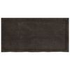 vidaXL Zidna polica tamnosmeđa 120x60x(2-4) cm od obrađene hrastovine
