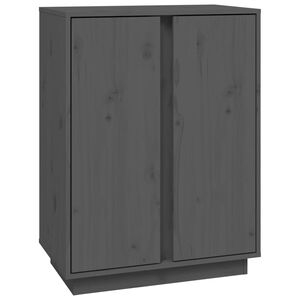vidaXL Komoda siva 60 x 35 x 80 cm od masivne borovine