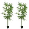 vidaXL Umjetno bambusovo drvo 2 pcs Zelena 60 x 18 x 190 cm