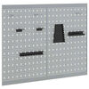 vidaXL Panel za alate 2 kom. Siva 100 x 1 x 80 cm