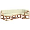 vidaXL Set vanjskih sofa 6 kom. Prirodna i krem