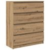 vidaXL Komoda boja hrasta artisan 80x35x99 cm konstruirano drvo