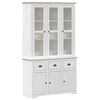 vidaXL Visoka komoda BODO bijela 115,5x43x200,5 cm od masivne borovine