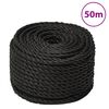 vidaXL Radno uže crni 20 mm 50 m od polipropilena