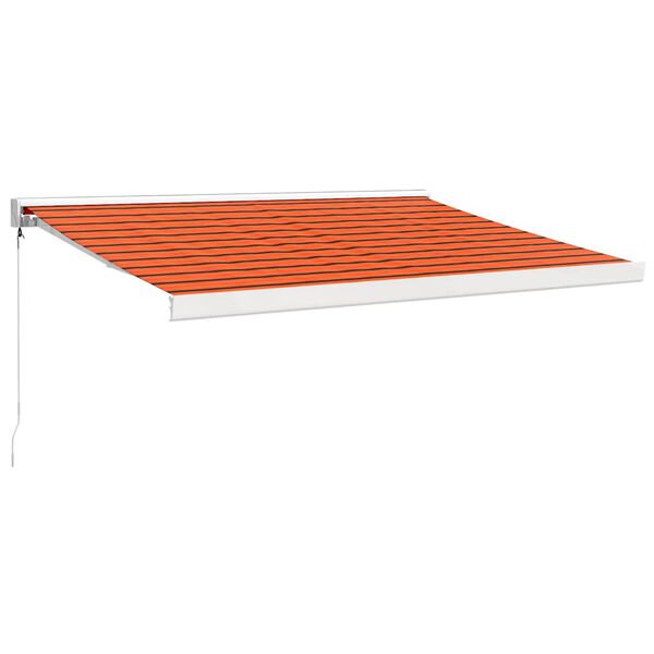 vidaXL Tenda na uvlačenje narančasto-smeđa 3,5x2,5 m tkanina/aluminij