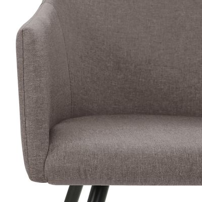 vidaXL Blagovaonske stolice od tkanine 4 kom smeđesive