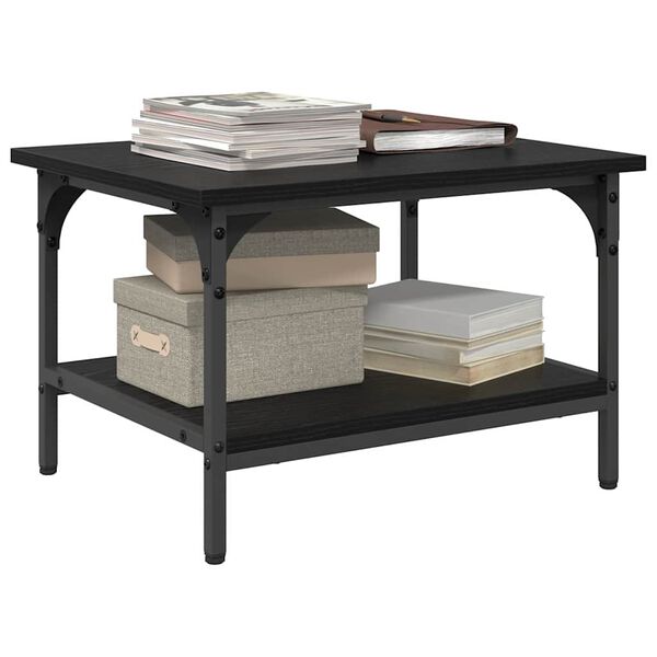 vidaXL Držač za printer Crni hrast 50 x 40 x 38 cm Konstruirano drvo