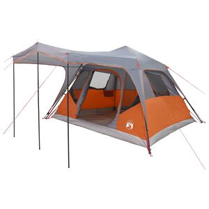 vidaXL Obiteljski &scaron;ator s krovom Siva i narančasta 305 x 275 x 190 cm