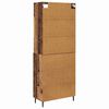 vidaXL Highboard s ladicama Staro drvo 69,5 x 34 x 180 cm