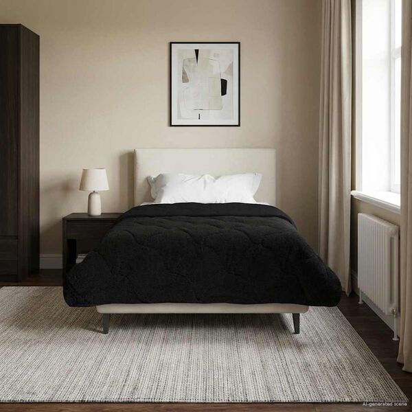 vidaXL Puni pokrivač za cijelu godinu &Scaron;onerisan Crna 155 x 200 cm