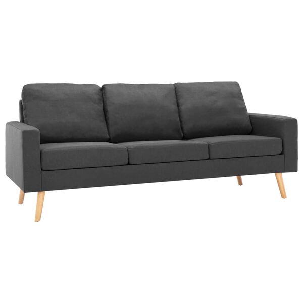vidaXL 3-dijelni set sofa od tkanine tamnosivi
