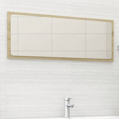 vidaXL Kupaonsko ogledalo boja hrasta 100x1,5x37 cm konstruirano drvo