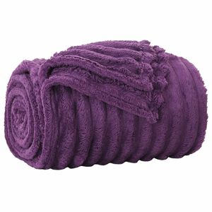 vidaXL Dekica Ljubičasta 150 x 130 cm 0.51 kg Runo