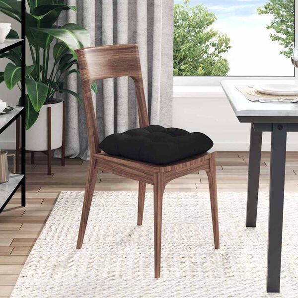 vidaXL Jastučići za sjedenje 4 pcs Crna 40 x 40 cm Mikrofiber tkanina