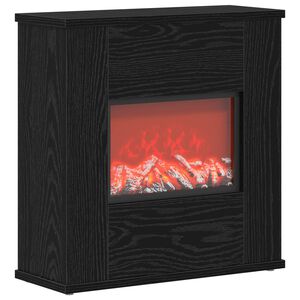 vidaXL Električni kamin Crni hrast 47 x 18 x 48 cm Konstruirano drvo