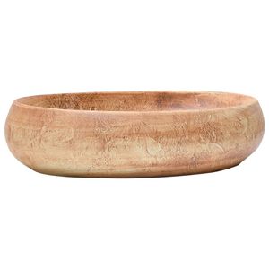 vidaXL Nadgradni umivaonik smeđi ovalni 59x40x15 cm keramički