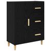 vidaXL Kreveta Crni hrast 34 x 69.5 x 90 cm Konstruirano drvo