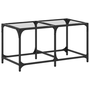 vidaXL Stolić s prozirnom staklenom povr&scaron;inom 78,5x40x40 cm čelik