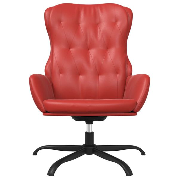 vidaXL Stolica za opu&scaron;tanje od umjetne kože crvena boja vina