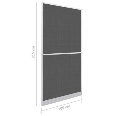 Bijeli krilni zaslon protiv insekata za vrata 100 x 215 cm