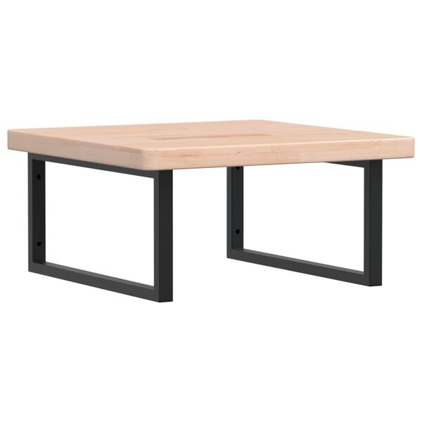 vidaXL Zidna polica za umivaonik od čelika i masivne hrastovine