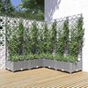 vidaXL Vrtna sadilica s re&scaron;etkom svjetlosiva 120x120x121,5 cm PP