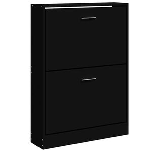vidaXL Ormarić za cipele crni 59 x 17 x 81 cm od konstruiranog drva
