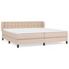 vidaXL Krevet box spring s madracem cappuccino 200x200cm umjetna koža