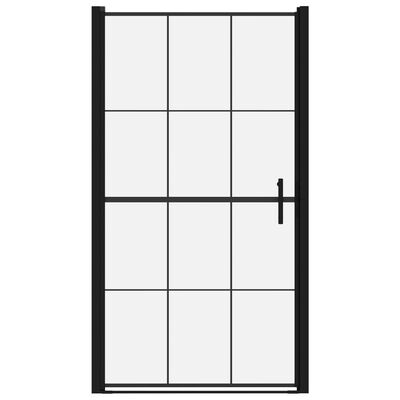 vidaXL Vrata za tuš od kaljenog stakla 100 x 178 cm crna