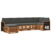 vidaXL Set vanjskih sofa 6 kom. Prirodna i antracit