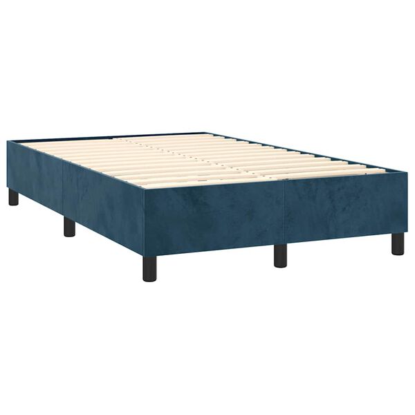 vidaXL Box spring krevet s madracem tamnoplavi 120 x 200 cm bar&scaron;unasti