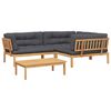 vidaXL 4-dijelni set vrtnih sofa od paleta s jastucima od drva bagrema
