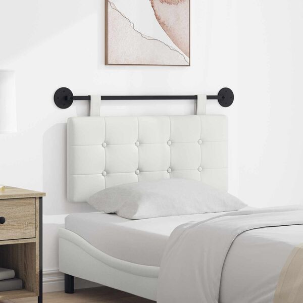 vidaXL Držeće uzglavlje Zidne Bijeli 100 x 55 x 5 cm Lažna koža