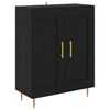 vidaXL Highboard Zidne Crni hrast 69,5 x 34 x 180 cm Konstruirano drvo