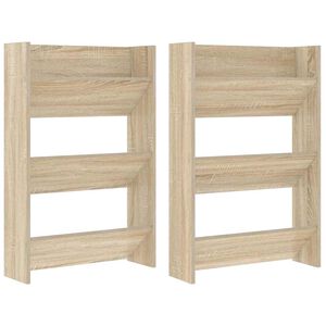 vidaXL Zidni ormarići za cipele 2 kom boja hrasta 60x18x90 cm drveni